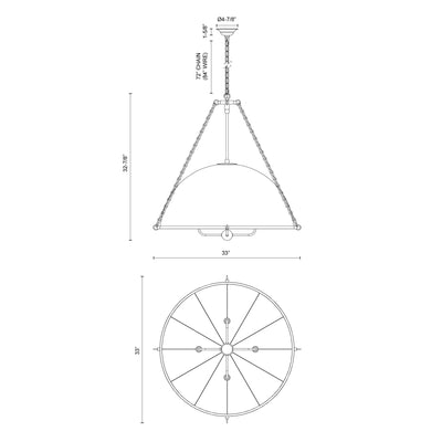 Crosby 33-in Steel Chandelier