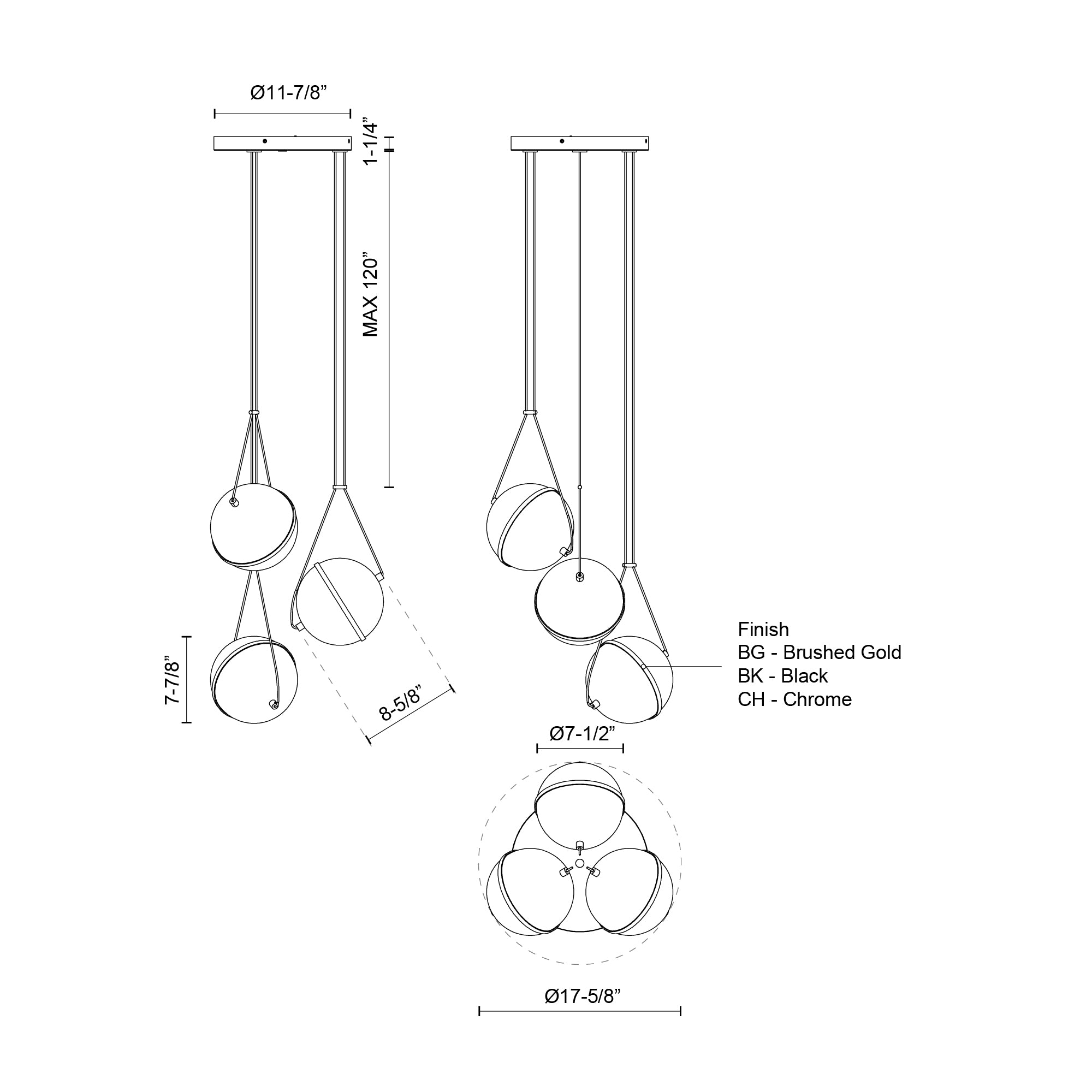 Aries 18-in Aluminum Chandelier
