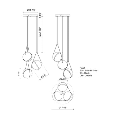 Aries 18-in Aluminum Chandelier