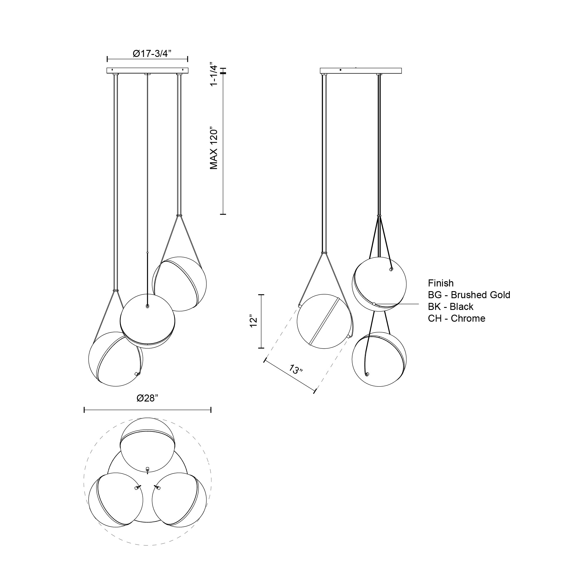 Aries 28-in Aluminum Chandelier
