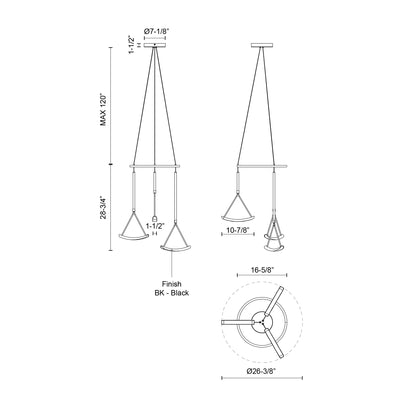 Mobil 27-in Aluminum Chandelier