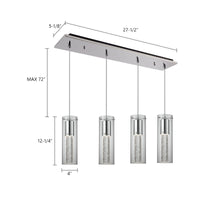 Champagne 25-in Steel Multi Pendant