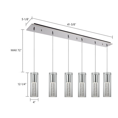 Champagne 42-in Steel Multi Pendant