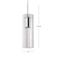 Champagne 4-in Steel Pendant