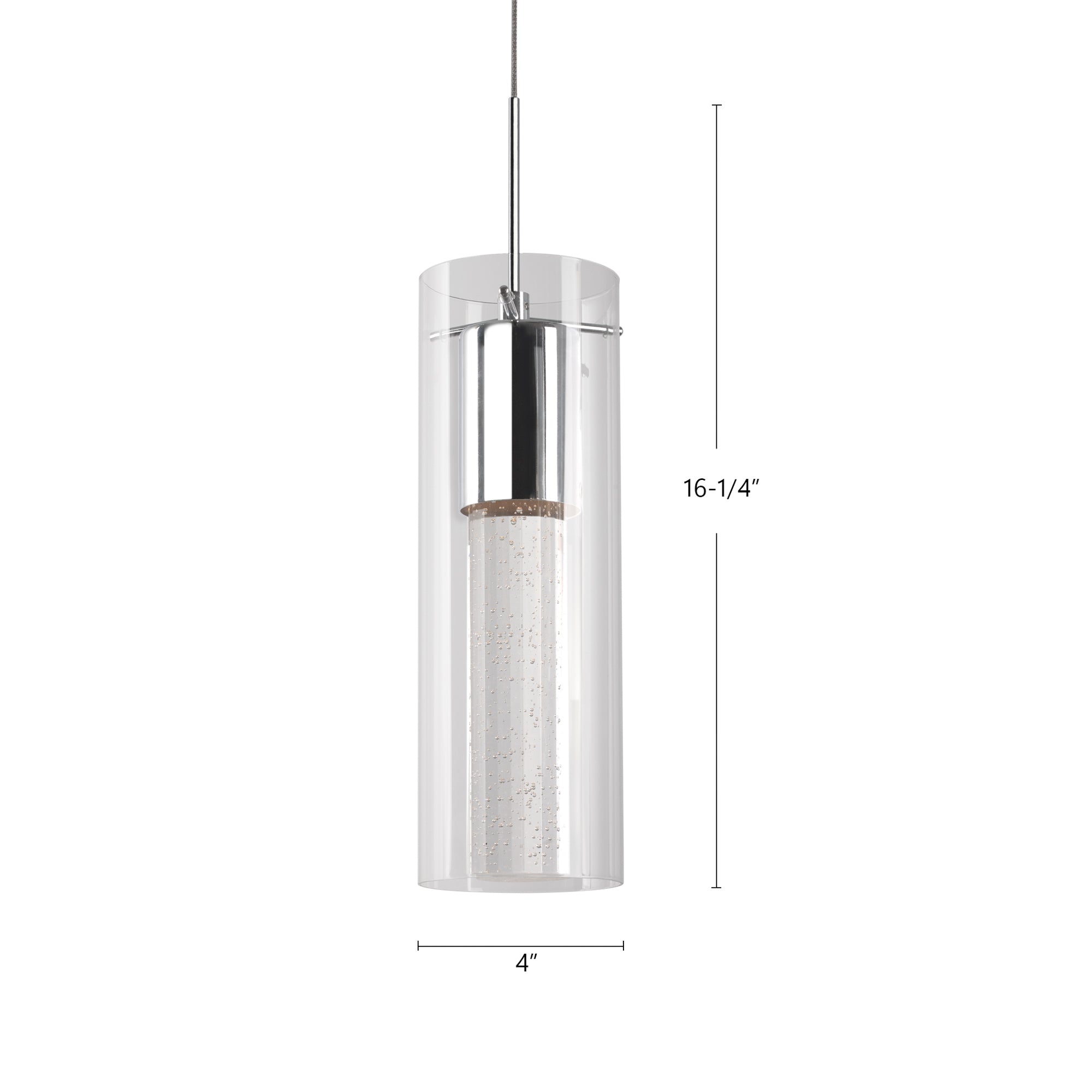 Champagne 4-in Steel Pendant