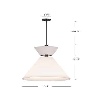 Chapelle 22-in Steel Pendant