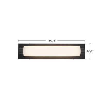 Charleston 19-in Steel Vanity Light