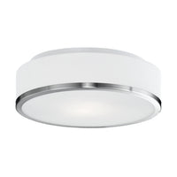 Charlie 12-in 2 lights Steel Flush Mount