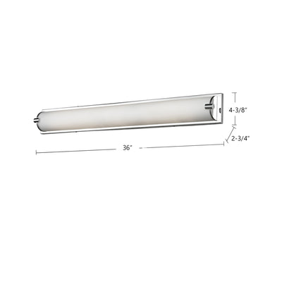 Charlotte 36-in Aluminum Vanity Light