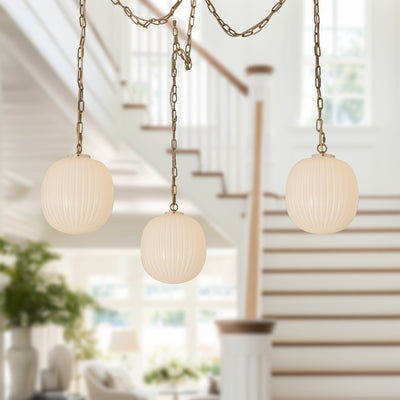 Cherise 12-in 3-Light Socket