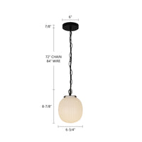 Cherise 7-in Steel Pendant
