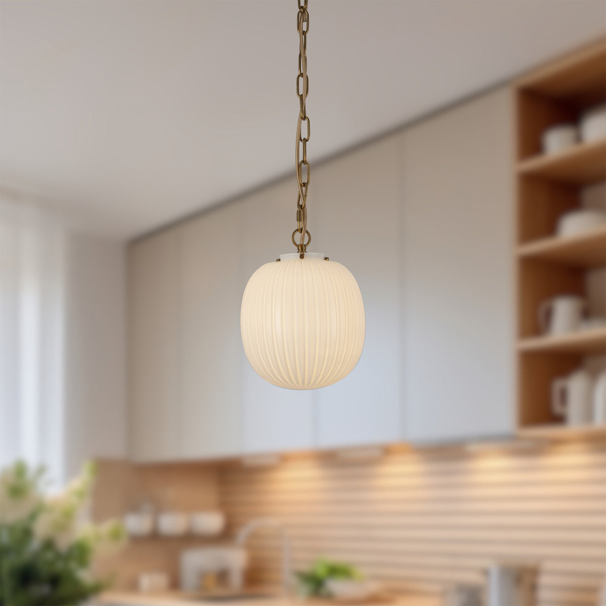 Cherise 12-in Steel Pendant