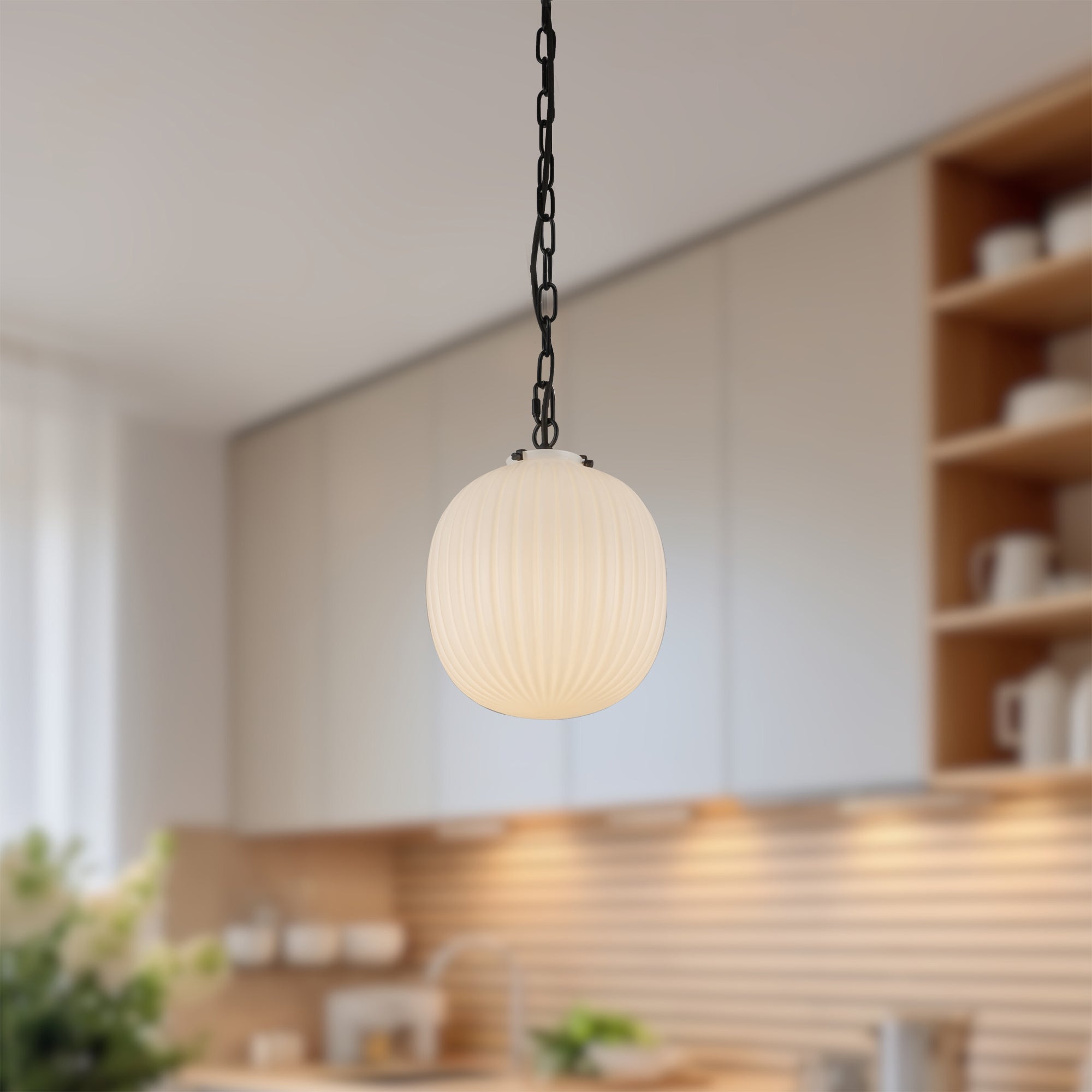 Cherise 12-in Steel Pendant