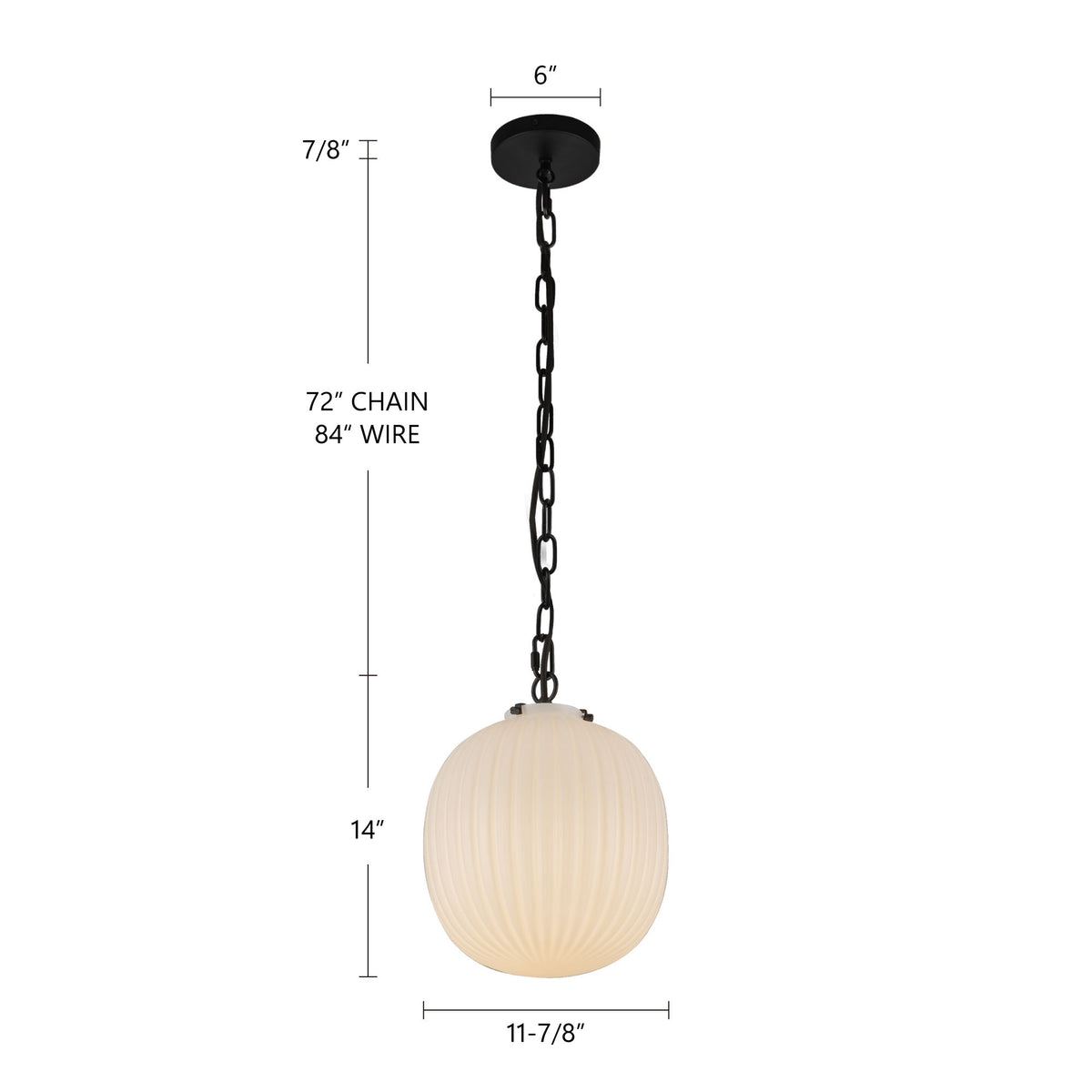 Cherise 12-in Steel Pendant
