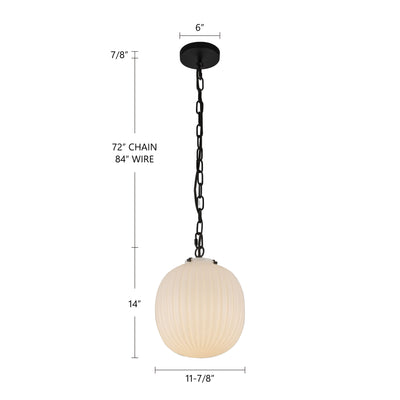 Cherise 12-in Steel Pendant