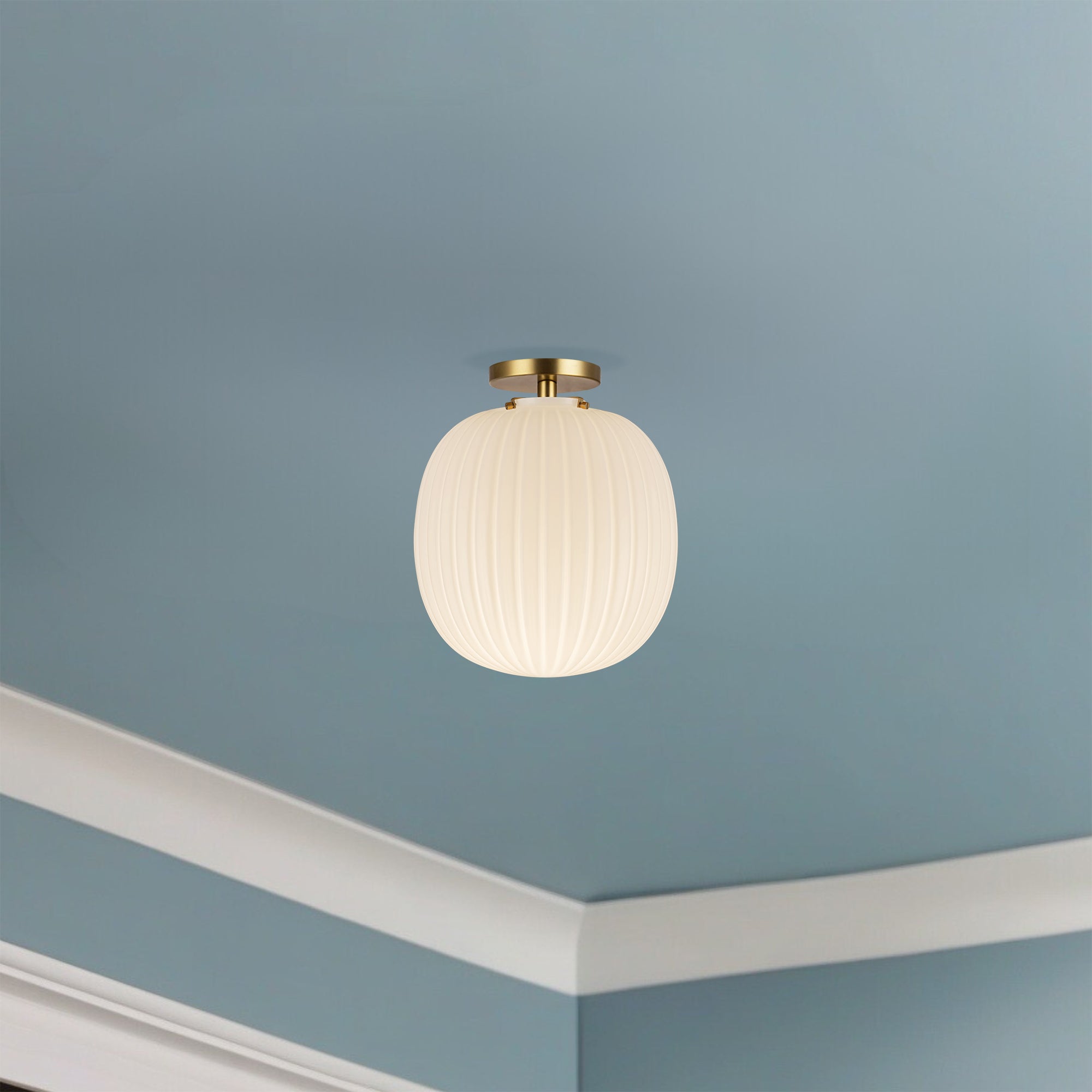 Cherise 12-in Steel Semi-Flush Mount