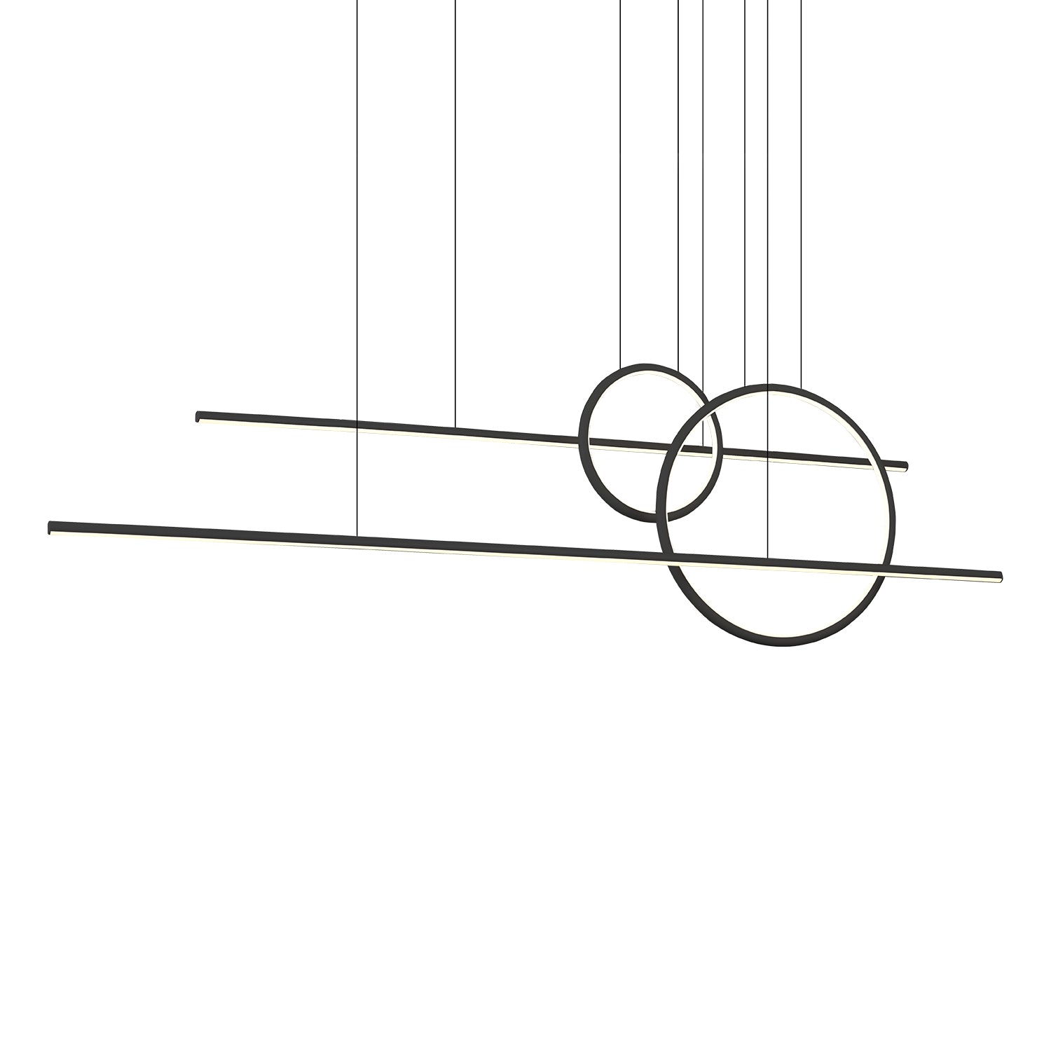 Chute Calypso 56-in Aluminum Multi Pendant