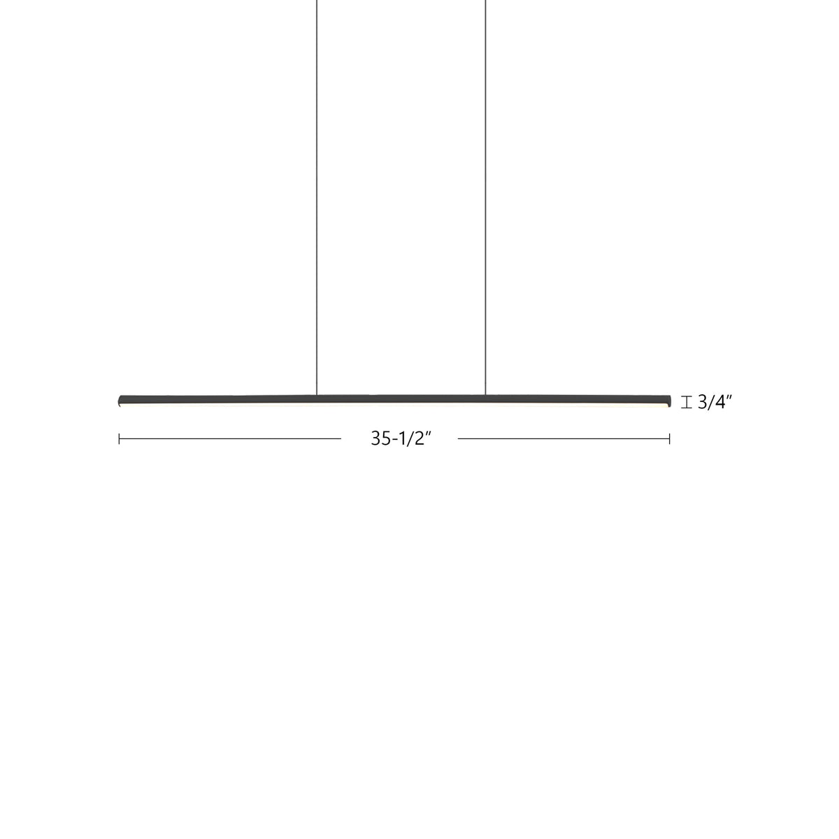 Chute 35-in Slim Bar Linear LED Pendant