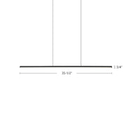 Chute 35-in Slim Bar Linear LED Pendant