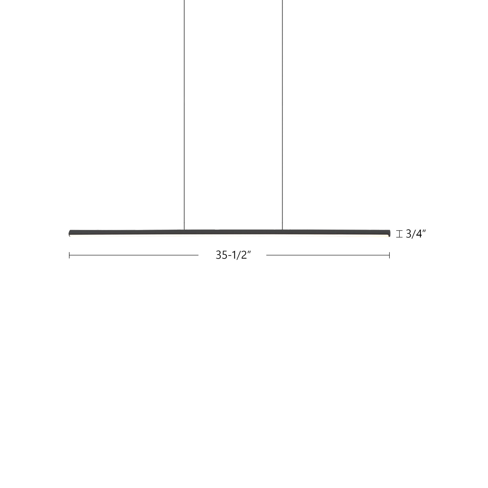 Chute 35-in Slim Bar Linear LED Pendant