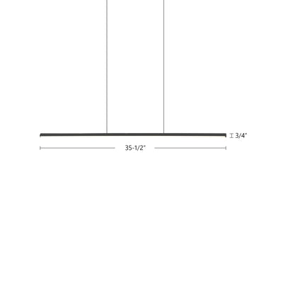 Chute 35-in Slim Bar Linear LED Pendant