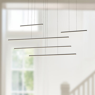 Chute Motion 60-in Aluminum Multi Pendant