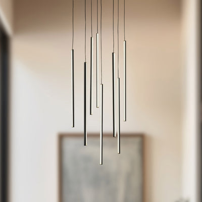 Chute 8 Head Aluminum Multi Pendant