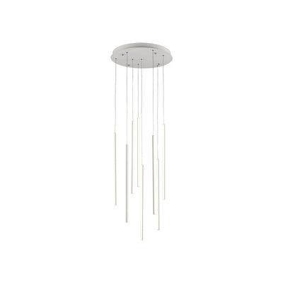 Chute 8 Head Aluminum Multi Pendant