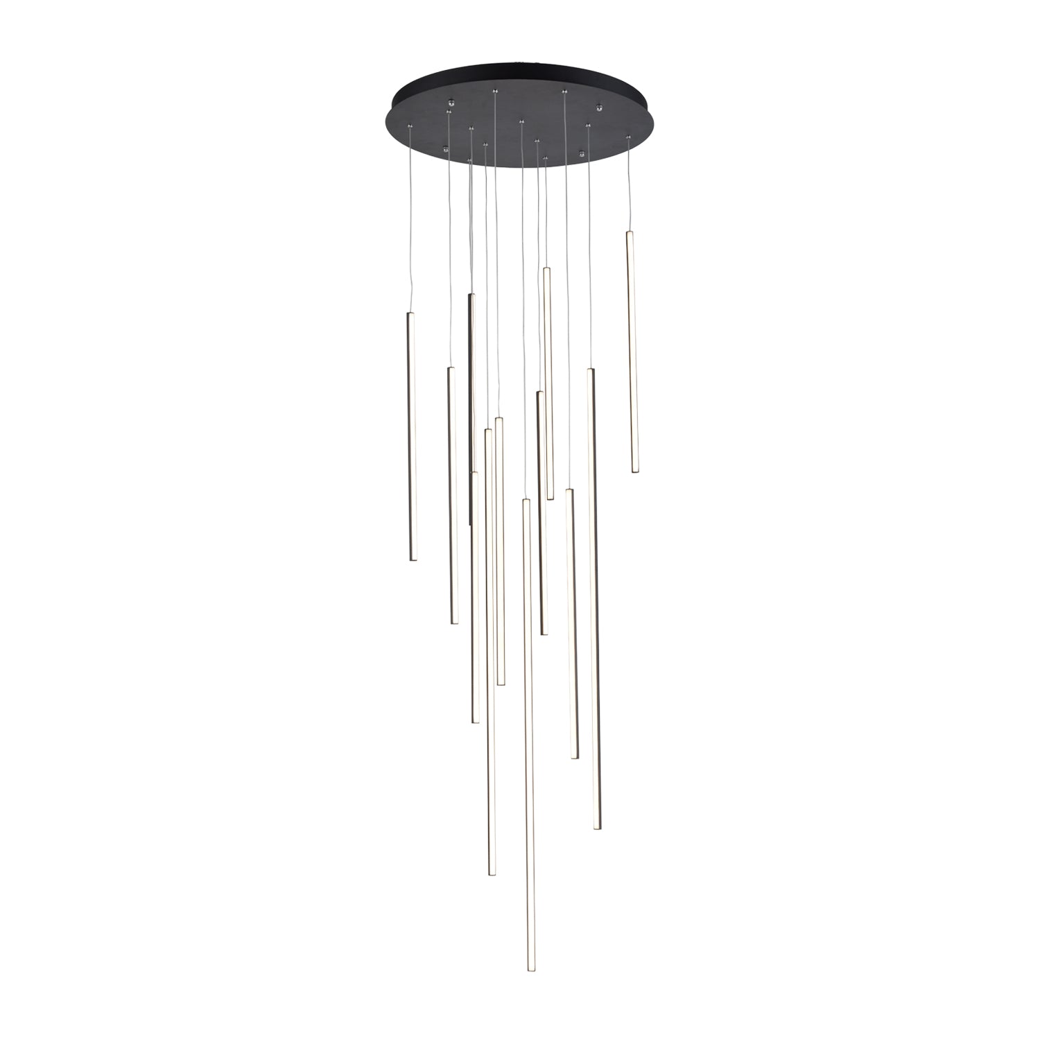 Chute 12 Head Aluminum Multi Pendant