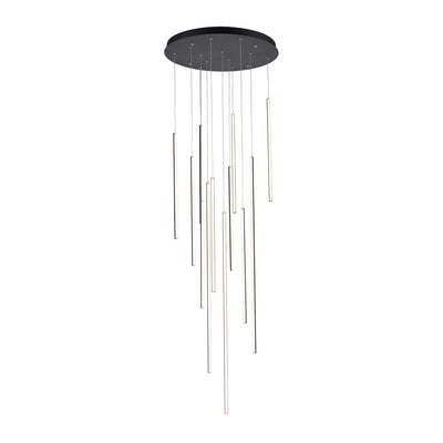 Chute 12 Head Aluminum Multi Pendant