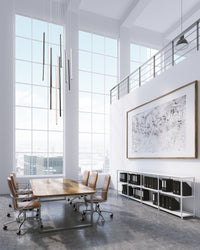 Chute 12 Head Aluminum Multi Pendant
