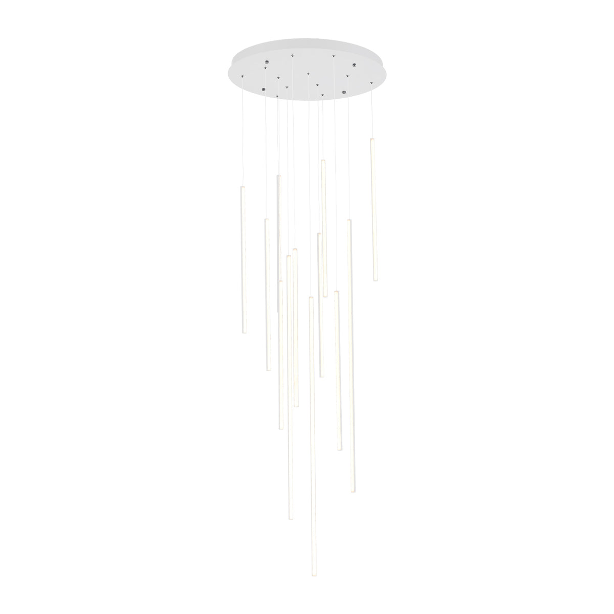 Chute 12 Head Aluminum Multi Pendant