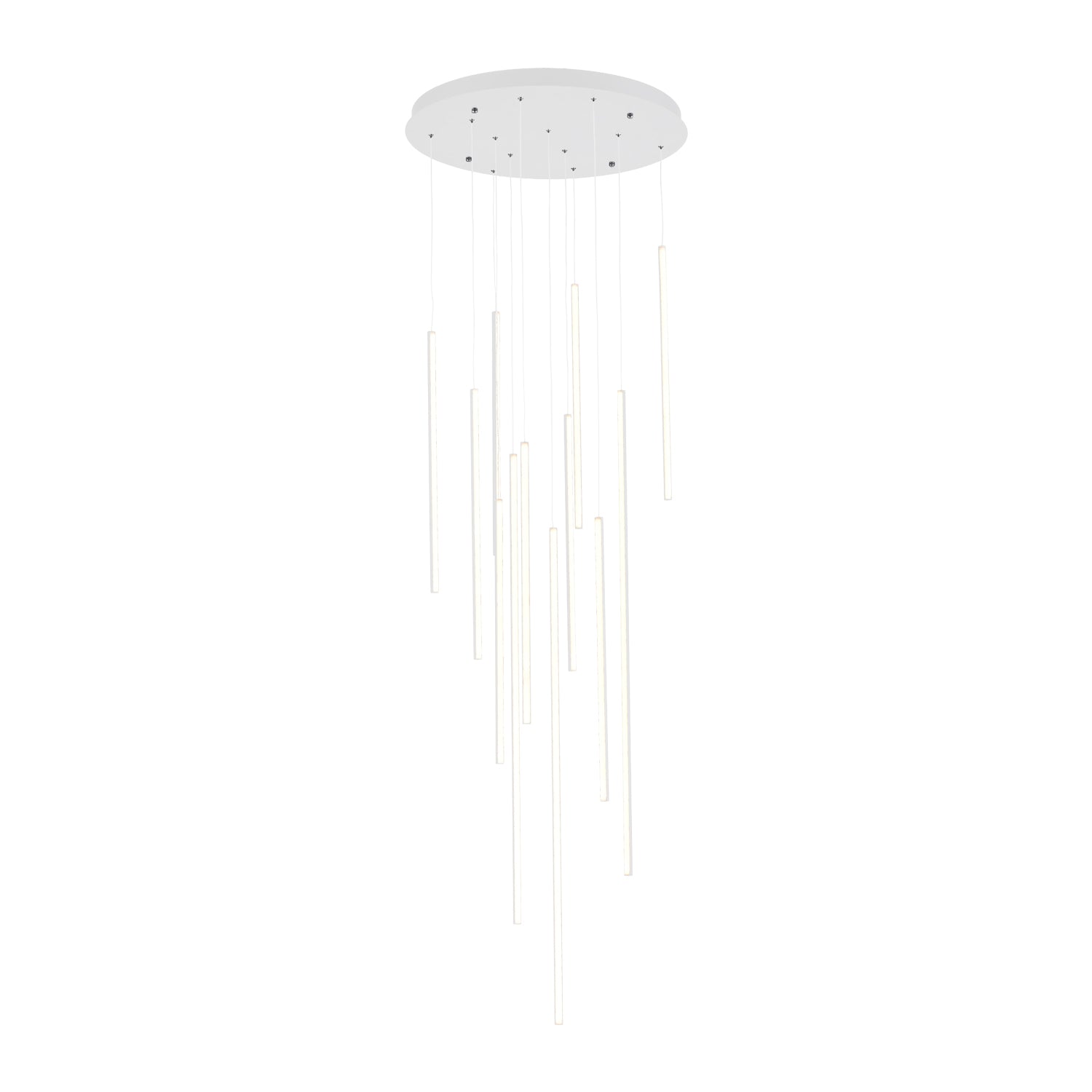 Chute 12 Head Aluminum Multi Pendant