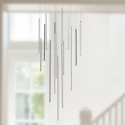 Chute 16 Head Aluminum Multi Pendant