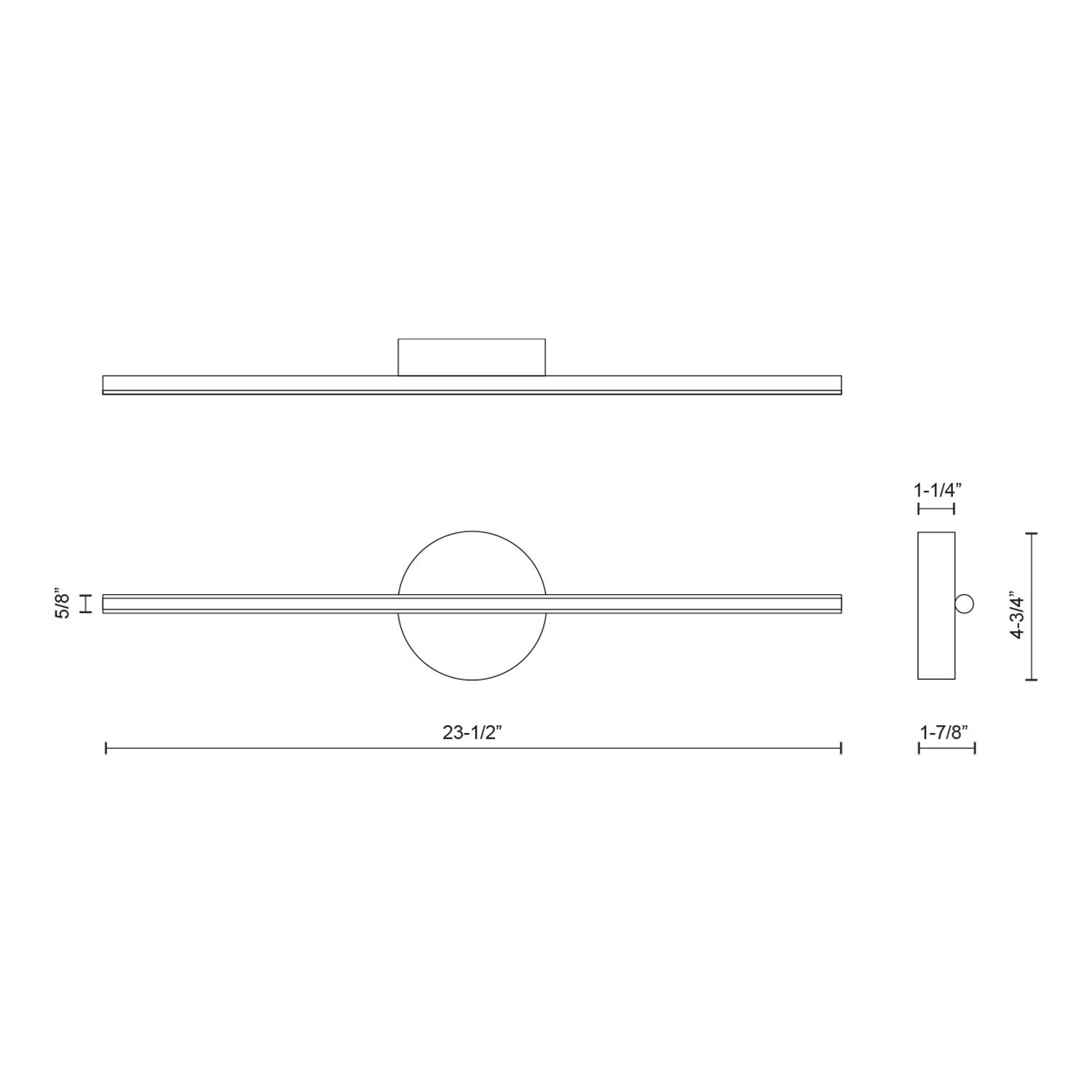 Chute 23-in Aluminum Polymeric Material Wall Sconce