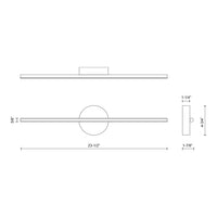 Chute 23-in Aluminum Polymeric Material Wall Sconce