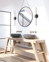 Chute 35-in Aluminum Polymeric Material Wall Sconce