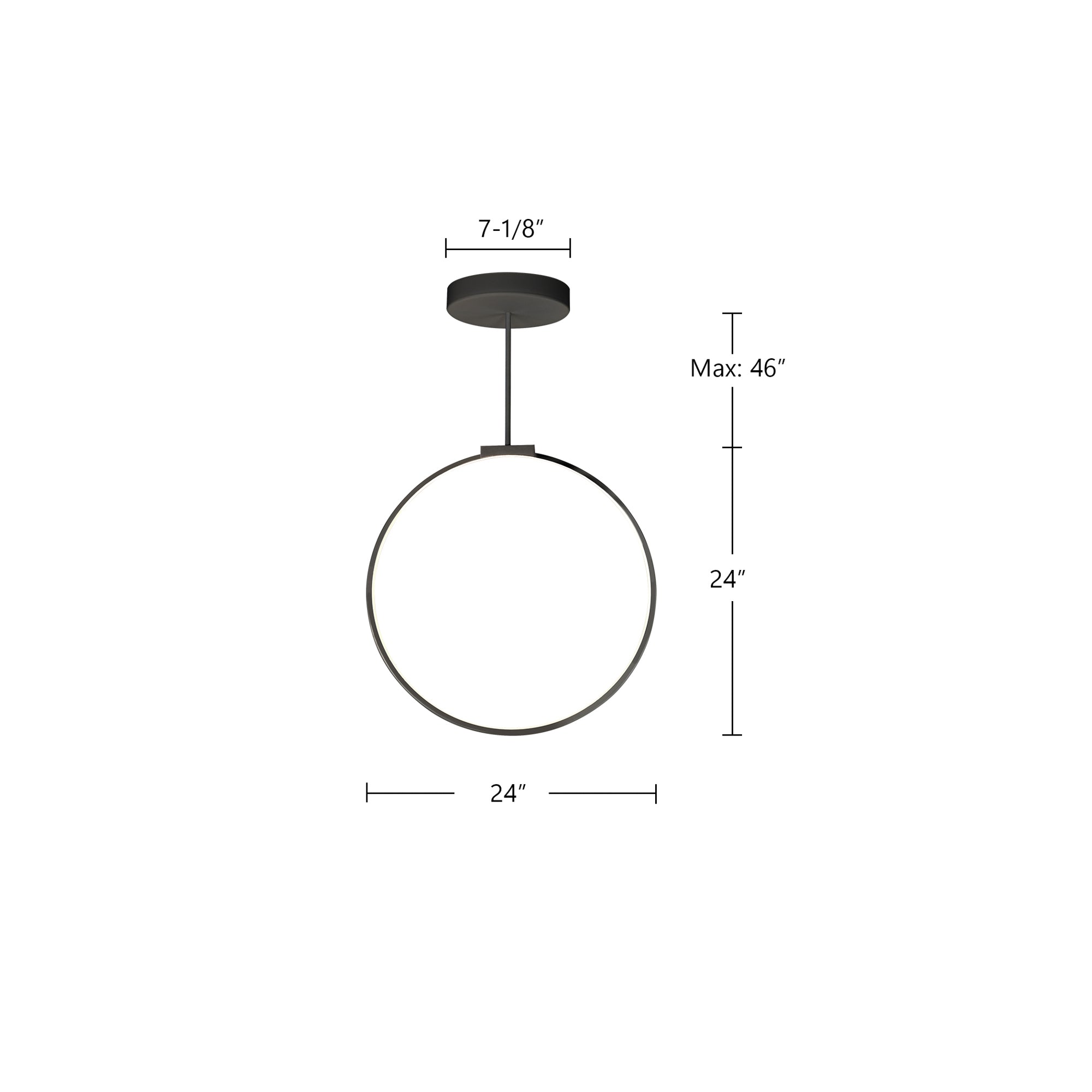 Cirque 24-in Aluminum Pendant