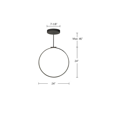 Cirque 24-in Aluminum Pendant