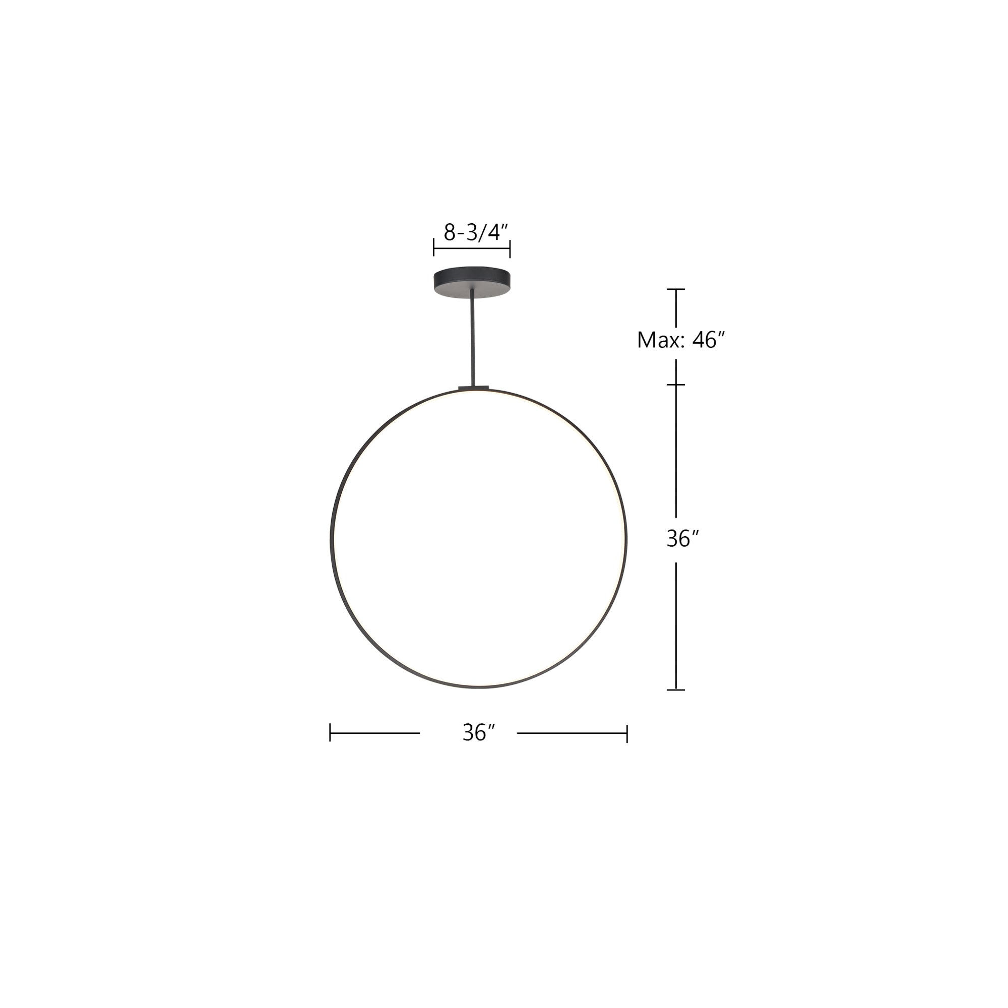 Cirque 36-in Aluminum Pendant