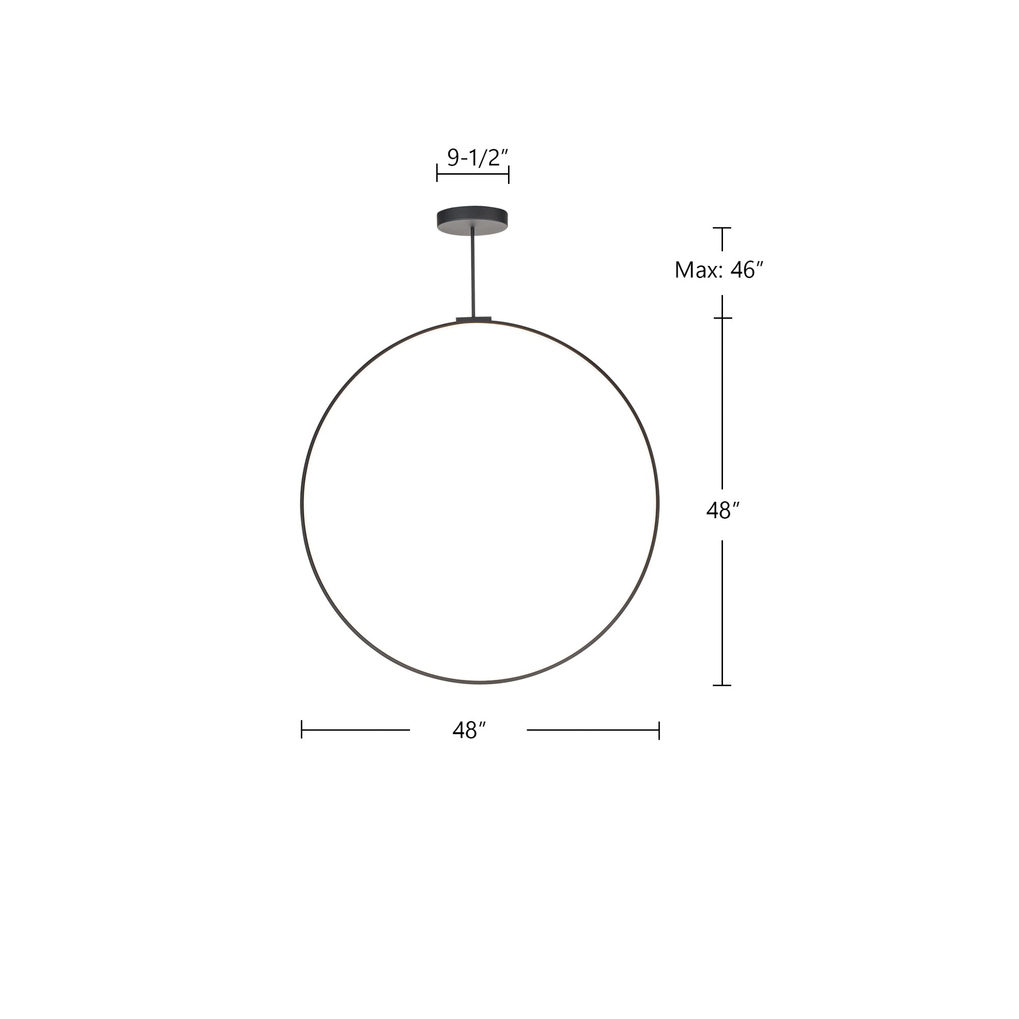 Cirque 48-in Aluminum Pendant
