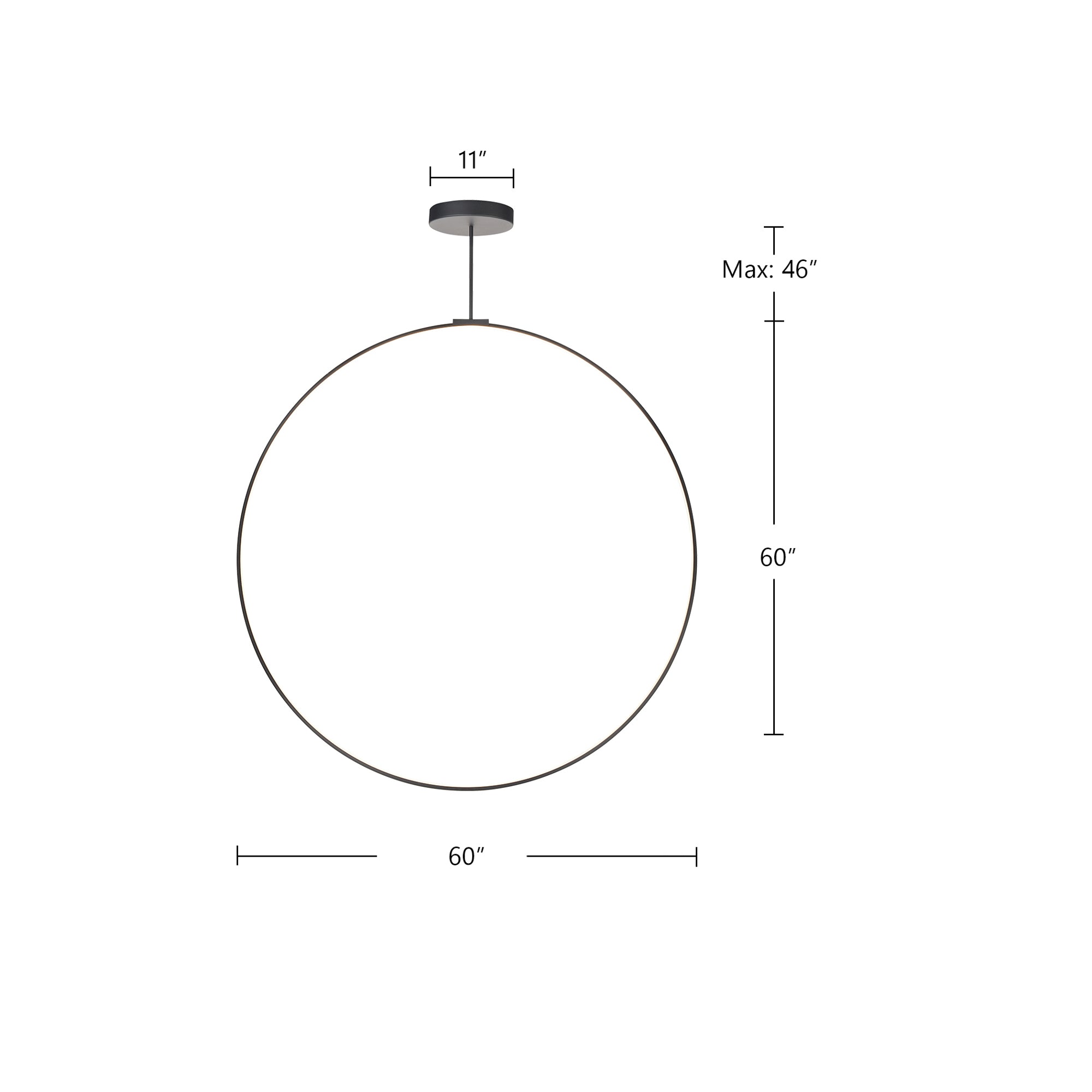 Cirque 60-in Aluminum Pendant