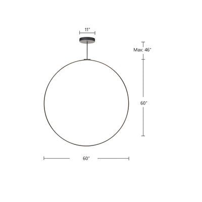Cirque 60-in Aluminum Pendant