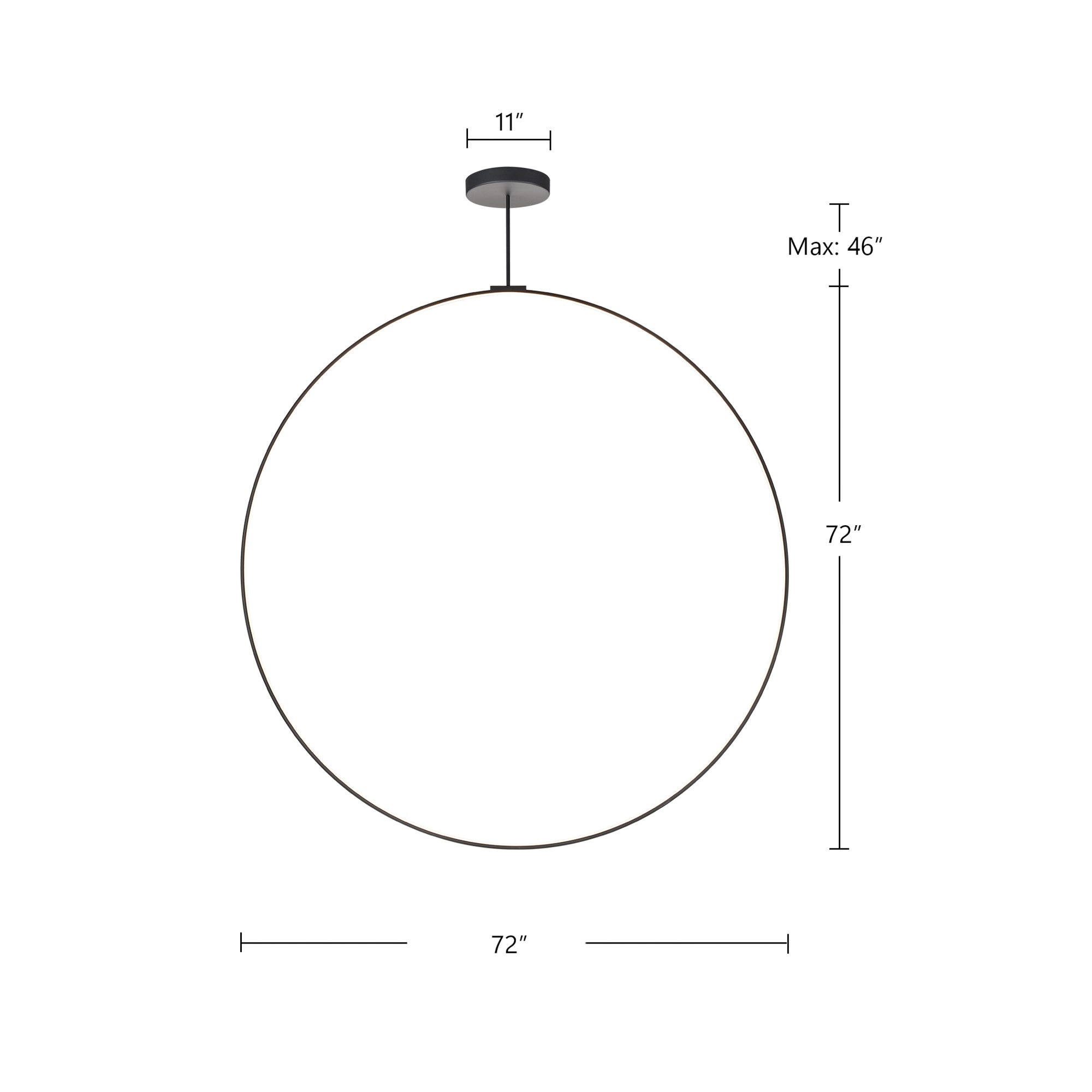 Cirque 72-in Aluminum Pendant