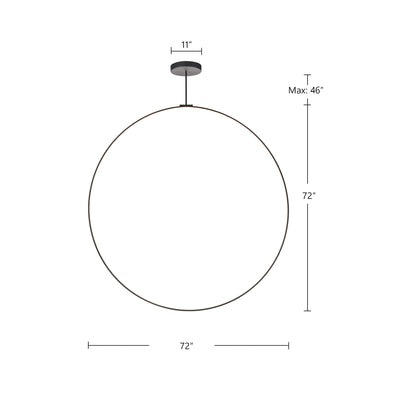 Cirque 72-in Aluminum Pendant