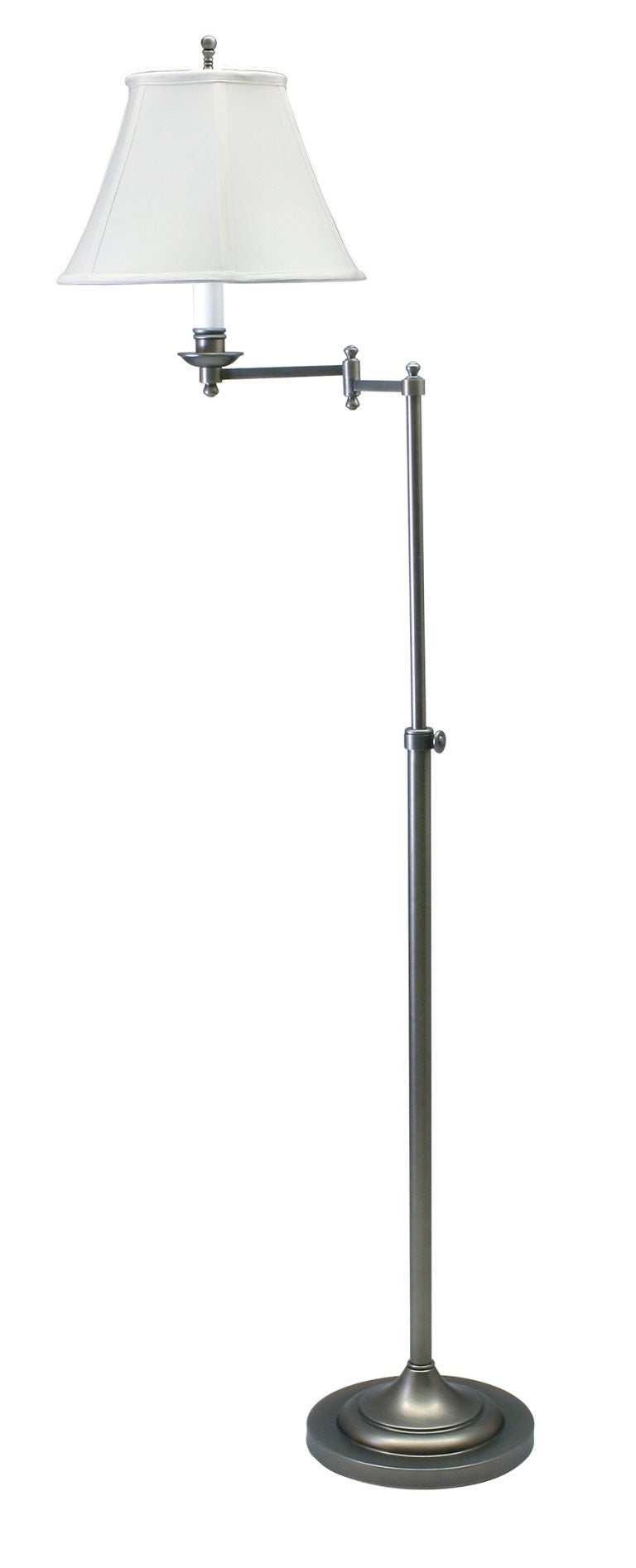 45-inch Club Antique Silver Floor Lamp