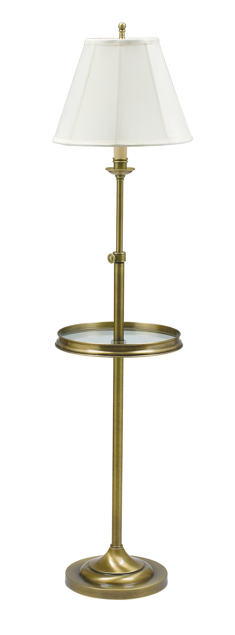 45-inch Club Antique Brass Adjustable Floor Lamp