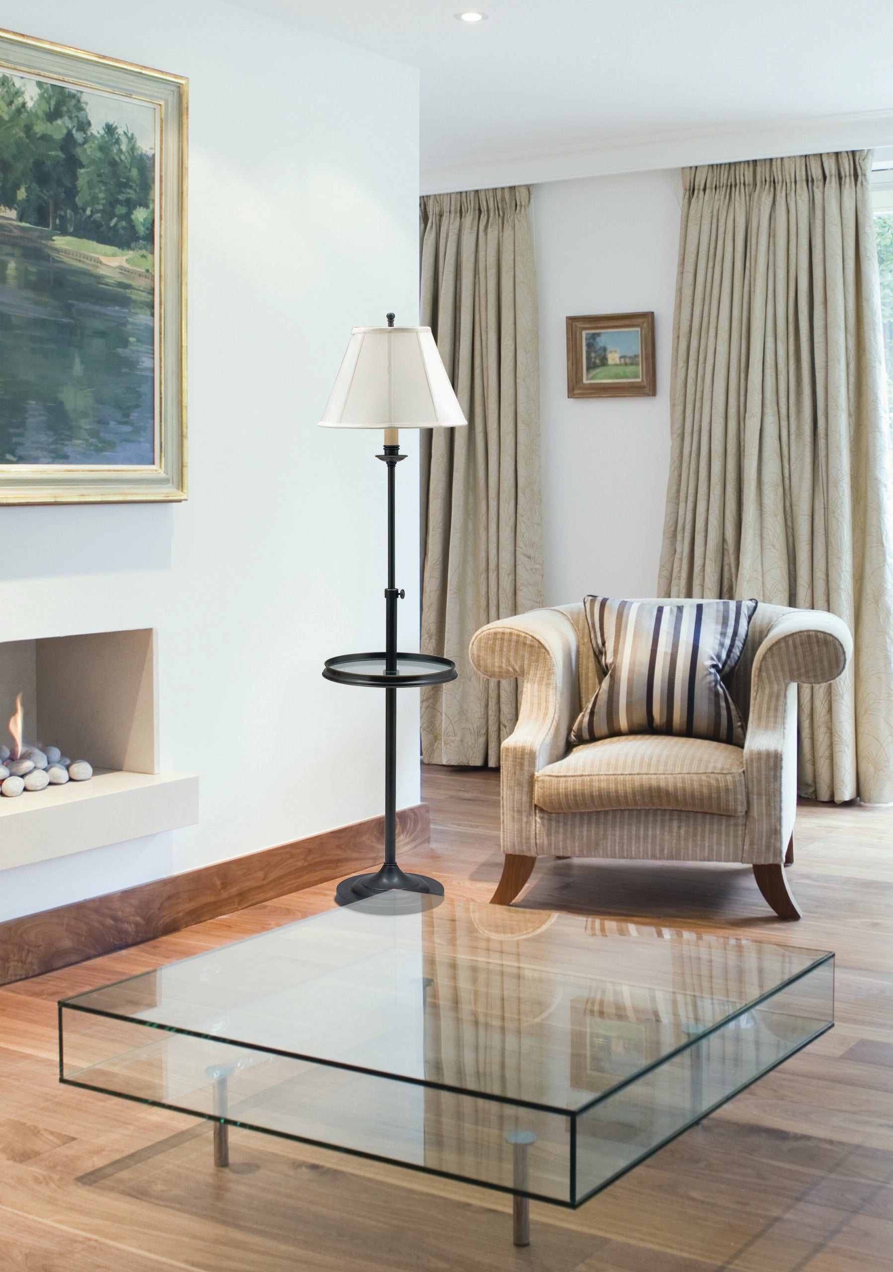 45-inch Club Oil Rubbed Bronze Adjustable Floor Lamp