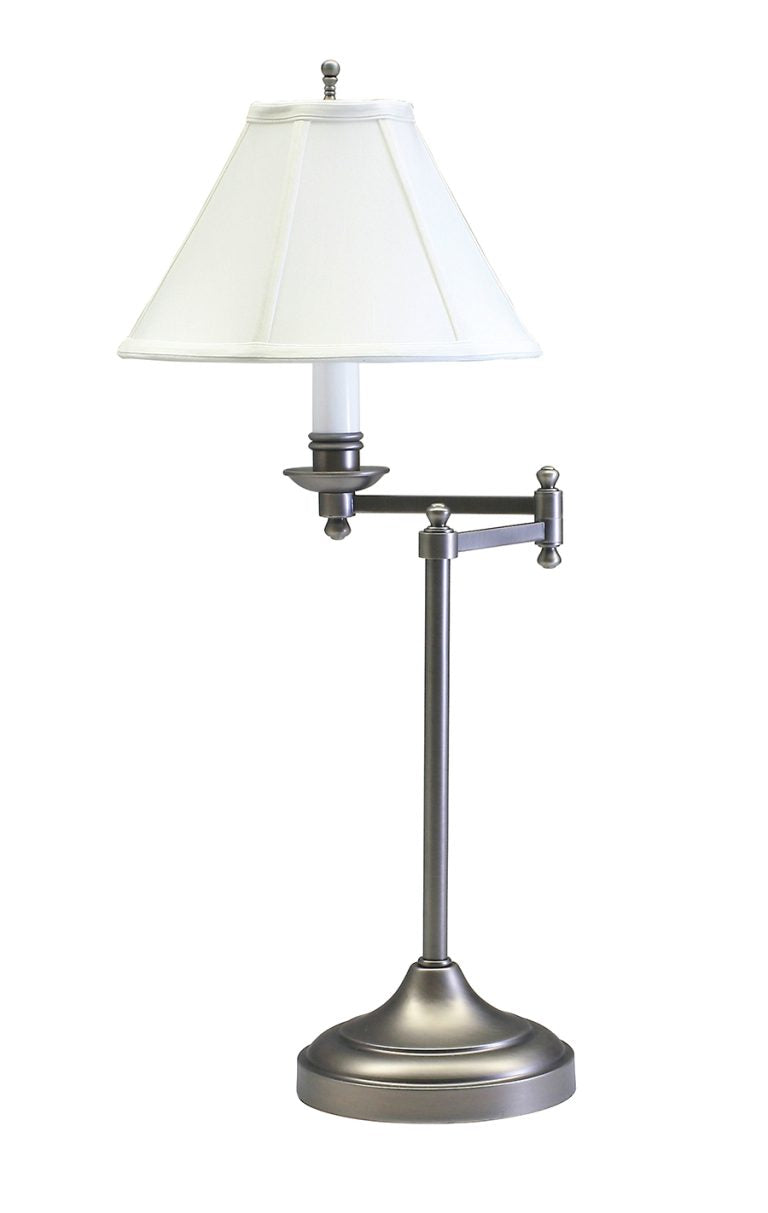 25-inch Club Antique Silver LED Table Lamp