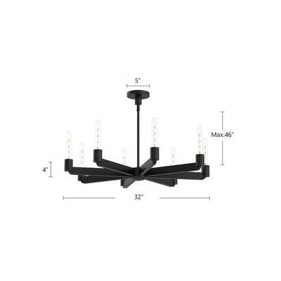 Claire 32-in Steel Chandelier